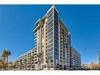 Modern high-rise building with city views and ground-level retail at 353 E Bonneville Ave # 804, Las Vegas, NV 89101