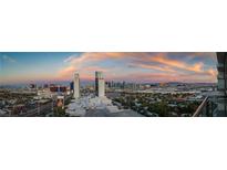 Stunning aerial view of Las Vegas skyline at sunset at 4381 W Flamingo Rd # 2310, Las Vegas, NV 89103