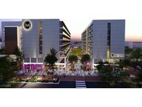 Modern apartment building with retail space and outdoor seating at 924 S First St # 510, Las Vegas, NV 89101