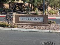 Tierra Santa community entrance sign at 7017 Solana Ridge Dr, North Las Vegas, NV 89084