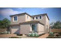 Two-story house with attached garage and desert landscaping at 9247 Lunar Phase St, Las Vegas, NV 89143