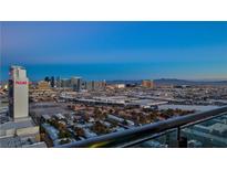 Aerial view of Palms Place luxury highrise condo with city views at 4381 W Flamingo Rd # 3216, Las Vegas, NV 89103