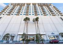 High-rise building exterior with palm trees and a modern design at 900 Las Vegas Blvd # 904, Las Vegas, NV 89101