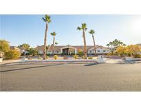 Single story home with desert landscaping and palm trees in front yard at 321 E Middleton Dr, Henderson, NV 89015