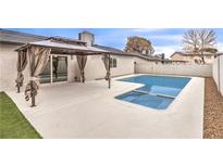Inviting backyard oasis featuring a sparkling pool, spa, and relaxing gazebo at 3729 N Braewood Ave, Las Vegas, NV 89120