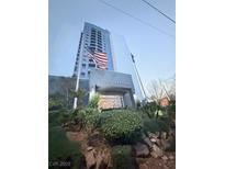 Platinum Hotel & Spa exterior view, showcasing its modern architecture and landscaping at 211 E Flamingo Rd # 412, Las Vegas, NV 89169