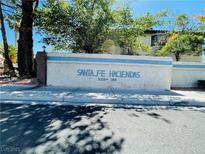 Gated entrance to Santa Fe Haciendas community at 5086 Jeffreys St # 201, Las Vegas, NV 89119