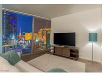 Modern living room with city views and comfortable seating at 3726 Las Vegas Blvd # 1601, Las Vegas, NV 89158