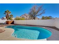 Backyard pool is perfect for summertime fun and relaxation at 9995 Yellow Canary Ave, Las Vegas, NV 89117