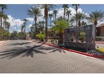 Community entrance with well-maintained landscaping, palm trees and Sedona at the Boulevard signage at 9000 Las Vegas Blvd # 1245, Las Vegas, NV 89123