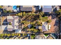 Expansive property features desert landscaping, putting green, pool, mature trees, and circular driveway at 4245 N Campbell Rd, Las Vegas, NV 89129