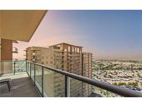 Expansive balcony view showcasing the city skyline from a luxury high-rise building at 8255 Las Vegas Blvd # 1908, Las Vegas, NV 89123
