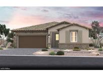 Charming single-story home with stone accents, a two-car garage, and a well-manicured desert landscape at 118 Castanet Ln # Lot 238, Henderson, NV 89011