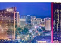 Stunning nighttime view of the Las Vegas strip featuring iconic hotels and landmarks at 2700 Las Vegas Blvd # 4002, Las Vegas, NV 89109