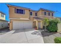 Charming two-story home featuring a two-car garage and well-maintained landscaping at 3960 Badgerbrook St, Las Vegas, NV 89129