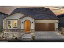 Charming single-story home with a landscaped front yard and a two-car garage at 6826 Sweet Bay St # Lot 10, Las Vegas, NV 89166