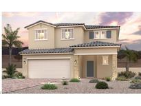 Charming two-story home featuring a neutral color scheme and well-manicured landscaping at 198 Kobuk Ave, Henderson, NV 89011