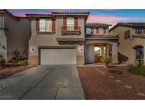 Charming two-story home with a well-manicured front yard and a two-car garage at 7886 Palace Monaco Ave, Las Vegas, NV 89117