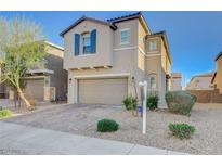 Charming two-story home featuring a two-car garage and low-maintenance landscaping at 4115 Spring Storm Ave, North Las Vegas, NV 89081