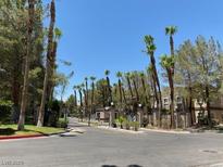 Gated community entrance showcasing lush landscaping and well-maintained grounds at 5250 S Rainbow Blvd # 1010, Las Vegas, NV 89118