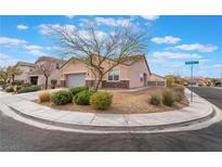 Charming single story home boasts a well-maintained front yard with attractive desert landscaping at 1073 Fishing St, Henderson, NV 89011