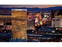 Stunning city view showcasing the Trump Hotel and surrounding Las Vegas cityscape at dusk at 2000 N Fashion Show Dr # 3921, Las Vegas, NV 89109