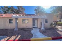Charming single story home with cozy entry, tiled roof, and mature landscaping at 2851 S Valley View Blvd # 1153, Las Vegas, NV 89102