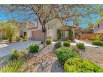 Charming home featuring low-maintenance desert landscaping and a well-kept lawn at 2528 Flodden St, Henderson, NV 89044
