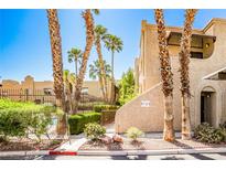 Exterior view of home featuring desert landscaping and palm trees at 5121 Pioneer Ave # 204, Las Vegas, NV 89146