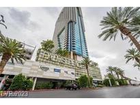 Beautiful exterior view of Palms Place, a luxury condominium resort near the Las Vegas Strip with on-site dining at 4381 W Flamingo Rd # 2405, Las Vegas, NV 89103