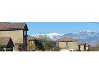 Charming neighborhood featuring desert landscaping and beautiful mountain views in the background at 1819 Wild Grain Ave, North Las Vegas, NV 89086