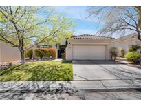 Inviting single-story home with well-manicured lawn and mature trees, providing great curb appeal at 10847 Intro Ave, Las Vegas, NV 89135