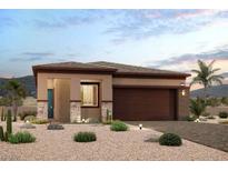 Charming single-story home featuring desert landscaping, a two-car garage, and a welcoming entryway at 824 Weston Ridge St, Henderson, NV 89011
