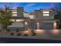Modern two-story home featuring a two-car garage and neutral color scheme at 88 Pristine Glen St, Las Vegas, NV 89135