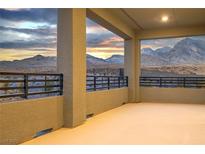 Wide balcony showcasing mountain views and open space at 12453 Foxtail Run Ave, Las Vegas, NV 89138