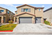 Charming two-story home featuring a two-car garage and a well-maintained front yard at 4148 Campriani Ave, North Las Vegas, NV 89084
