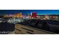Stunning nighttime cityscape view showcasing the vibrant lights of Las Vegas at 2877 Paradise Rd # 2704, Las Vegas, NV 89109