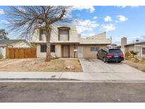 Inviting two-story house with a unique architecture and a convenient driveway at 816 Antigua St, Las Vegas, NV 89145