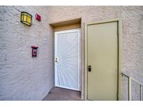 Exterior view of the entry door featuring a decorative security gate at 2008 Mesquite Ln # 305, Laughlin, NV 89029