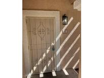 Inviting front door with security screen and modern exterior lighting, creating a secure entrance at 830 Carnegie St # 1811, Henderson, NV 89052