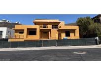 New construction home with wood framing, showcasing modern design elements at 1764 Amarone Way, Henderson, NV 89012