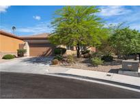 Charming single-story home with a well-manicured front yard and attached two car garage at 2554 Braehead Ln, Henderson, NV 89044