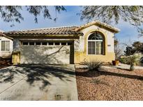 Charming home featuring a two-car garage and low-maintenance desert landscaping at 10404 Shadowland Ave, Las Vegas, NV 89144