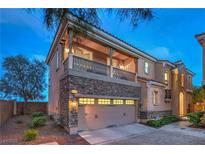 Charming two-story home with stone accents and a welcoming two-car garage at 11178 Corsica Mist Ave, Las Vegas, NV 89135