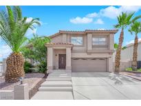 Charming two-story home with a well-maintained front yard and inviting entrance at 3592 N Campbell Rd, Las Vegas, NV 89129