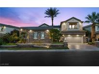 Charming two-story home features desert landscaping, stone accents, and a spacious two-car garage at , Las Vegas, NV 89135
