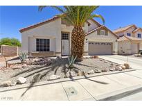 Inviting single-story home with a well-maintained front yard and two-car garage at 1084 Little House Ct, Henderson, NV 89011