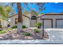 Charming single-story home with well-manicured front yard and two-car garage at 4905 Ocean Shores Way, Las Vegas, NV 89130