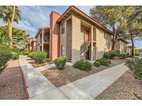 Attractive condo with well-maintained landscaping and beautiful exterior features at 5576 W Rochelle Ave # 27C, Las Vegas, NV 89103