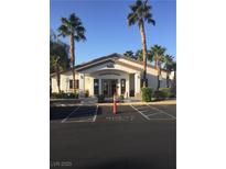 The community center features convenient guest parking and is surrounded by palm trees at 5655 E Sahara Ave # 1037, Las Vegas, NV 89142